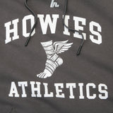 Gray hoodie with white 'HOWIES ATHLETICS' text and logo 